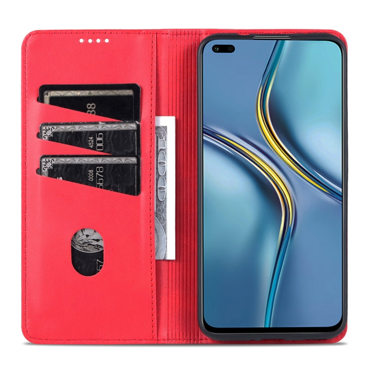 For Huawei Enjoy 60 Pro AZNS Magnetic Calf Texture Flip Leather Phone Case(Red) by AZNS