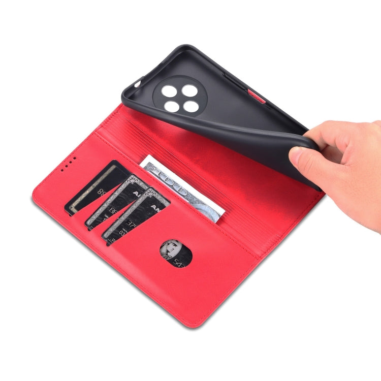 For Huawei Enjoy 60 Pro AZNS Magnetic Calf Texture Flip Leather Phone Case(Red) by AZNS