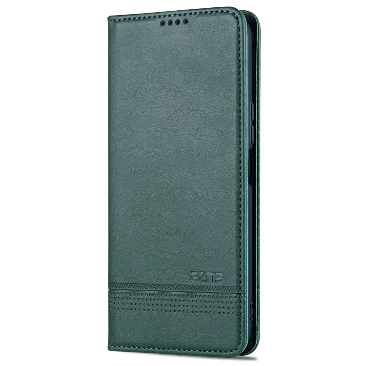For Huawei Enjoy 60 Pro AZNS Magnetic Calf Texture Flip Leather Phone Case(Dark Green) by AZNS