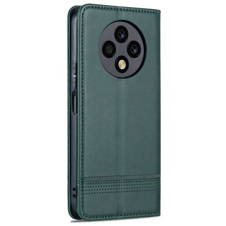 For Huawei Enjoy 60 Pro AZNS Magnetic Calf Texture Flip Leather Phone Case(Dark Green) by AZNS
