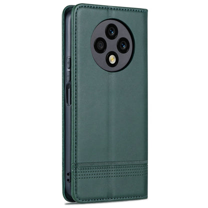 For Huawei Enjoy 60 Pro AZNS Magnetic Calf Texture Flip Leather Phone Case(Dark Green) by AZNS