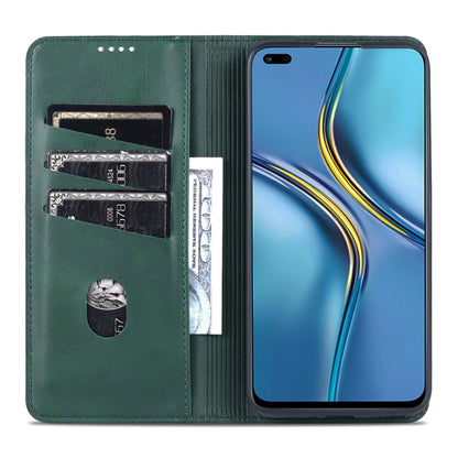 For Huawei Enjoy 60 Pro AZNS Magnetic Calf Texture Flip Leather Phone Case(Dark Green) by AZNS