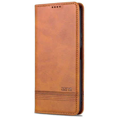 For Huawei Enjoy 60 Pro AZNS Magnetic Calf Texture Flip Leather Phone Case(Light Brown) by AZNS