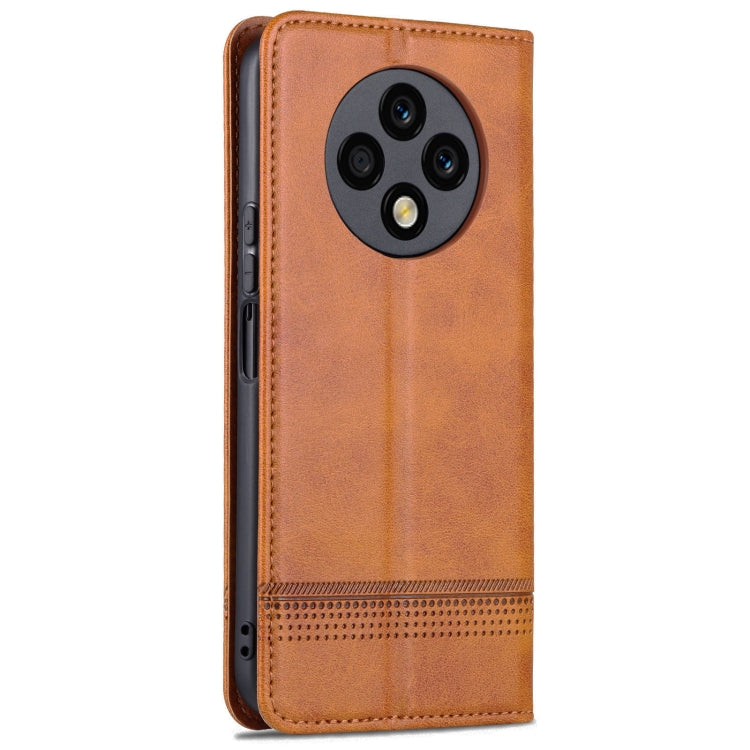 For Huawei Enjoy 60 Pro AZNS Magnetic Calf Texture Flip Leather Phone Case(Light Brown) by AZNS