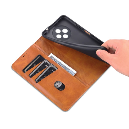 For Huawei Enjoy 60 Pro AZNS Magnetic Calf Texture Flip Leather Phone Case(Light Brown) by AZNS