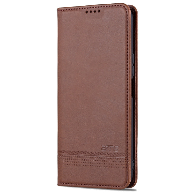 For Huawei Enjoy 60 Pro AZNS Magnetic Calf Texture Flip Leather Phone Case(Dark Brown) by AZNS