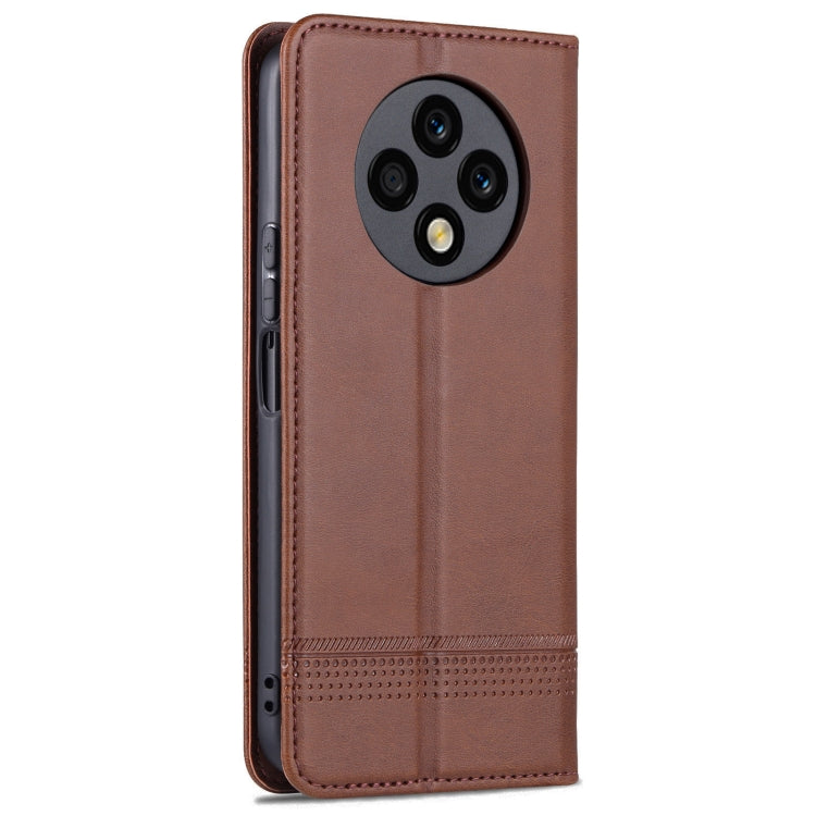 For Huawei Enjoy 60 Pro AZNS Magnetic Calf Texture Flip Leather Phone Case(Dark Brown) by AZNS