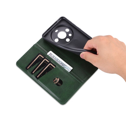 For Huawei Mate 60 AZNS Magnetic Calf Texture Flip Leather Phone Case(Dark Green) by AZNS