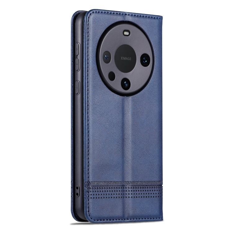 For Huawei Mate 60 AZNS Magnetic Calf Texture Flip Leather Phone Case(Dark Blue) by AZNS