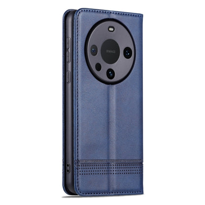 For Huawei Mate 60 AZNS Magnetic Calf Texture Flip Leather Phone Case(Dark Blue) by AZNS