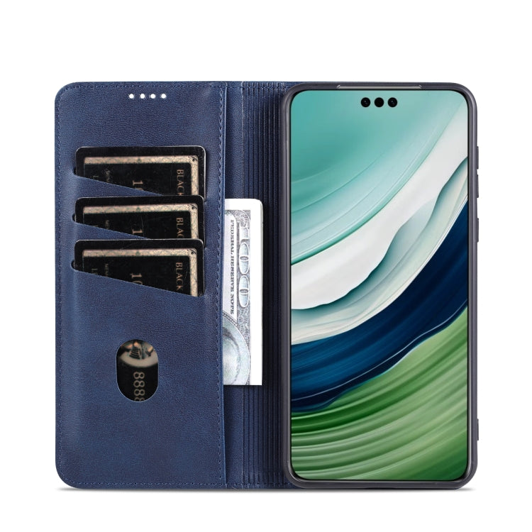 For Huawei Mate 60 AZNS Magnetic Calf Texture Flip Leather Phone Case(Dark Blue) by AZNS