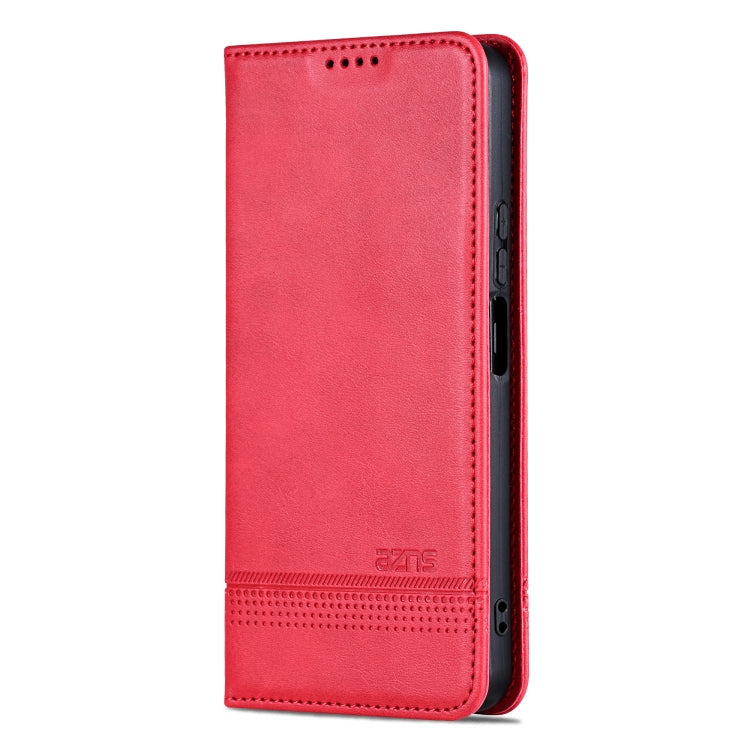 For Huawei nova 11 SE AZNS Magnetic Calf Texture Flip Leather Phone Case(Red) by AZNS