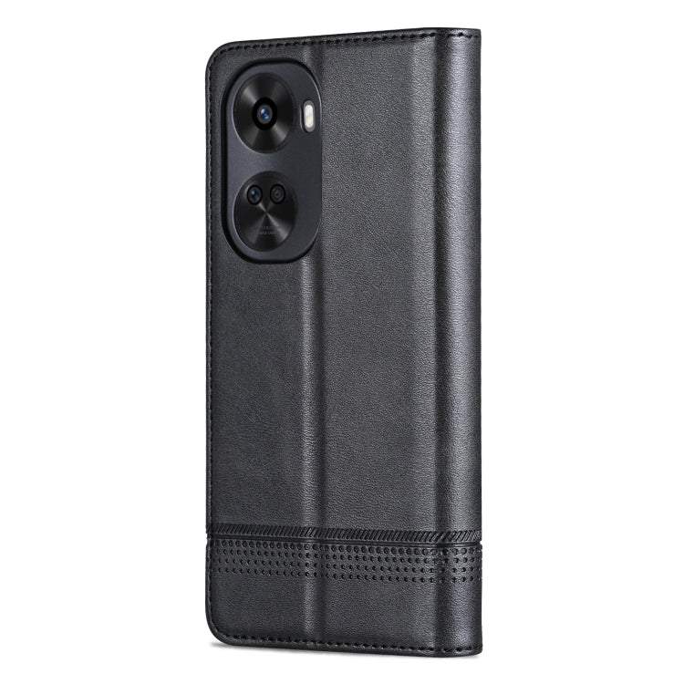 For Huawei nova 11 SE AZNS Magnetic Calf Texture Flip Leather Phone Case(Black) by AZNS