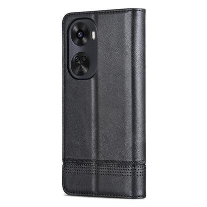 For Huawei nova 11 SE AZNS Magnetic Calf Texture Flip Leather Phone Case(Black) by AZNS