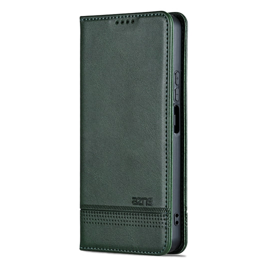 For Huawei nova 11 SE AZNS Magnetic Calf Texture Flip Leather Phone Case(Dark Green) by AZNS