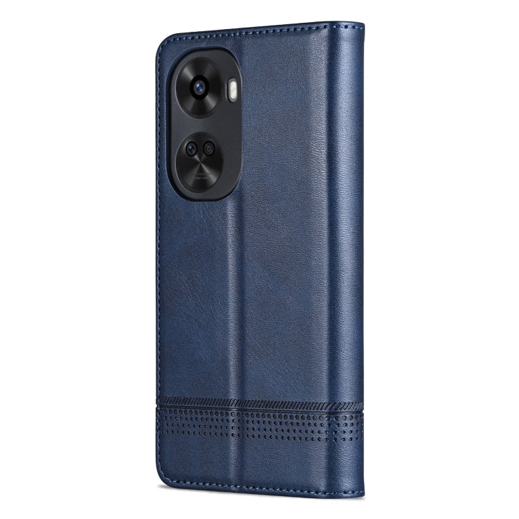 For Huawei nova 11 SE AZNS Magnetic Calf Texture Flip Leather Phone Case(Dark Blue) by AZNS