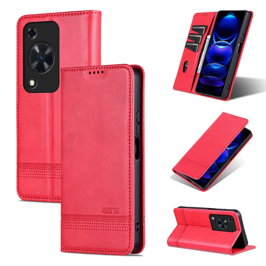 For Huawei Enjoy 70 AZNS Magnetic Calf Texture Flip Leather Phone Case(Red) by AZNS