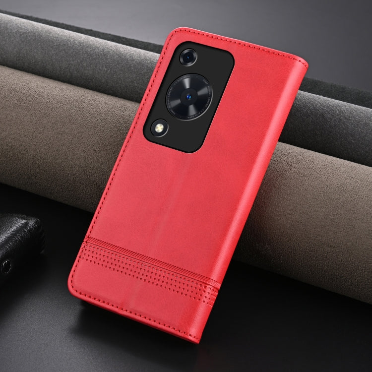 For Huawei Enjoy 70 AZNS Magnetic Calf Texture Flip Leather Phone Case(Red) by AZNS