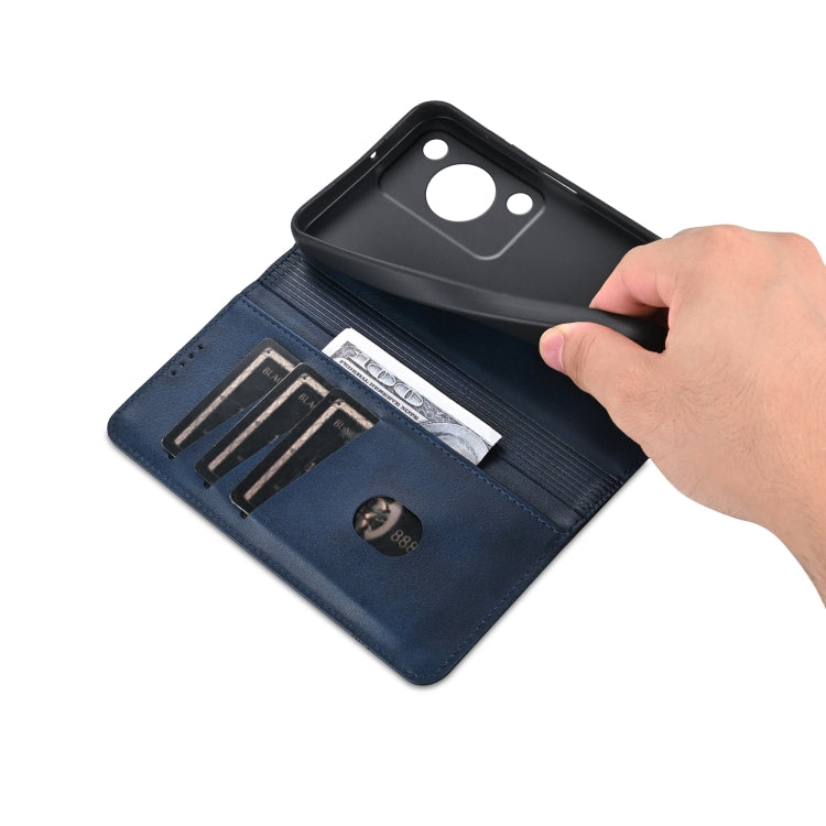 For Huawei Enjoy 70 AZNS Magnetic Calf Texture Flip Leather Phone Case(Dark Blue) by AZNS