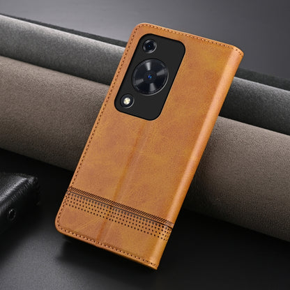 For Huawei Enjoy 70 AZNS Magnetic Calf Texture Flip Leather Phone Case(Light Brown) by AZNS