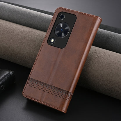 For Huawei Enjoy 70 AZNS Magnetic Calf Texture Flip Leather Phone Case(Dark Brown) by AZNS