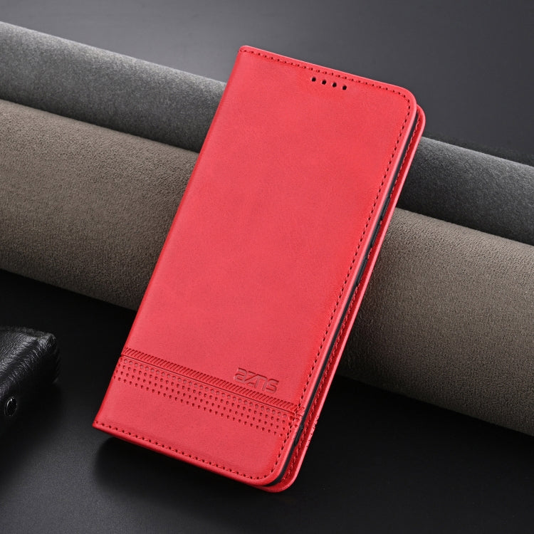 For Huawei Pura 70 AZNS Magnetic Calf Texture Flip Leather Phone Case(Red) by AZNS