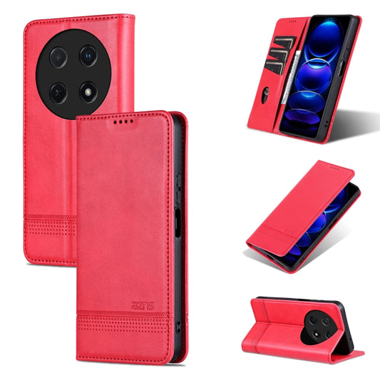 For Huawei Enjoy 70 Pro/nova 12i AZNS Magnetic Calf Texture Flip Leather Phone Case(Red) by AZNS