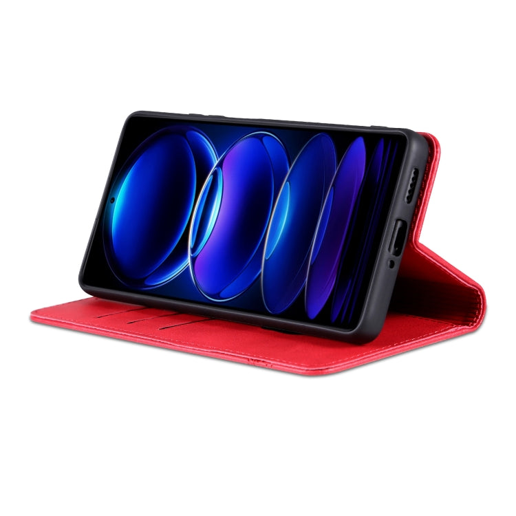 For Huawei Enjoy 70 Pro/nova 12i AZNS Magnetic Calf Texture Flip Leather Phone Case(Red) by AZNS