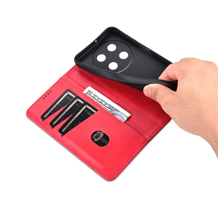 For Huawei Enjoy 70 Pro/nova 12i AZNS Magnetic Calf Texture Flip Leather Phone Case(Red) by AZNS
