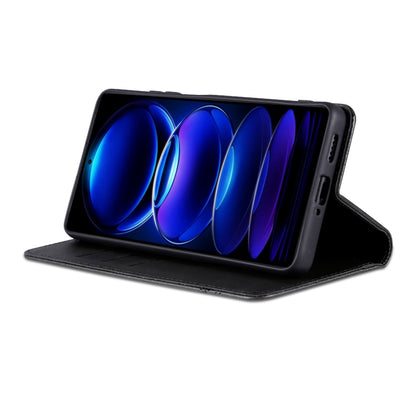 For Huawei Enjoy 70 Pro/nova 12i AZNS Magnetic Calf Texture Flip Leather Phone Case(Black) by AZNS