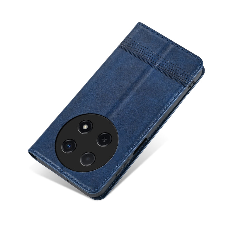 For Huawei Enjoy 70 Pro/nova 12i AZNS Magnetic Calf Texture Flip Leather Phone Case(Dark Blue) by AZNS