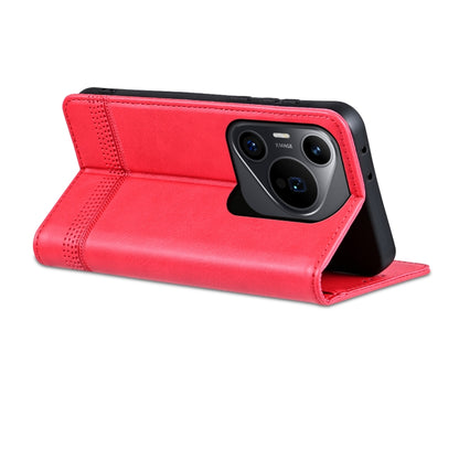 For Huawei Pura 70 Pro / 70 Pro+ AZNS Magnetic Calf Texture Flip Leather Phone Case(Red) by AZNS
