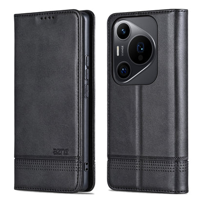 For Huawei Pura 70 Pro / 70 Pro+ AZNS Magnetic Calf Texture Flip Leather Phone Case(Black) by AZNS