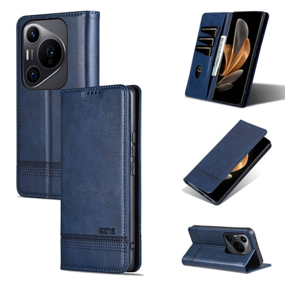 For Huawei Pura 70 Pro / 70 Pro+ AZNS Magnetic Calf Texture Flip Leather Phone Case(Dark Blue) by AZNS