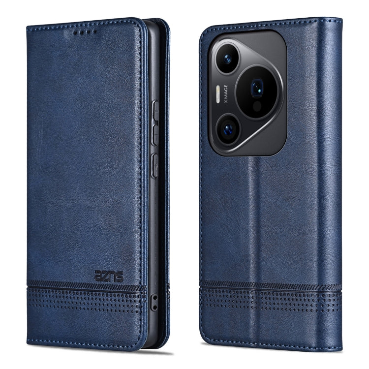 For Huawei Pura 70 Pro / 70 Pro+ AZNS Magnetic Calf Texture Flip Leather Phone Case(Dark Blue) by AZNS