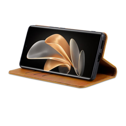 For Huawei Pura 70 Pro / 70 Pro+ AZNS Magnetic Calf Texture Flip Leather Phone Case(Light Brown) by AZNS