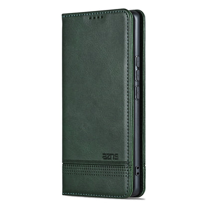 For Huawei Pura 70 Pro / 70 Pro+ Fine Hole AZNS Magnetic Calf Texture Flip Leather Phone Case(Dark Green) by AZNS