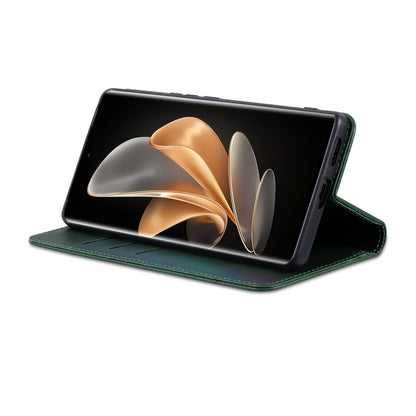 For Huawei Pura 70 Pro / 70 Pro+ Fine Hole AZNS Magnetic Calf Texture Flip Leather Phone Case(Dark Green) by AZNS