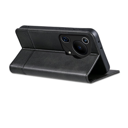 For Huawei Pura 70 Ultra AZNS Magnetic Calf Texture Flip Leather Phone Case(Black) by AZNS