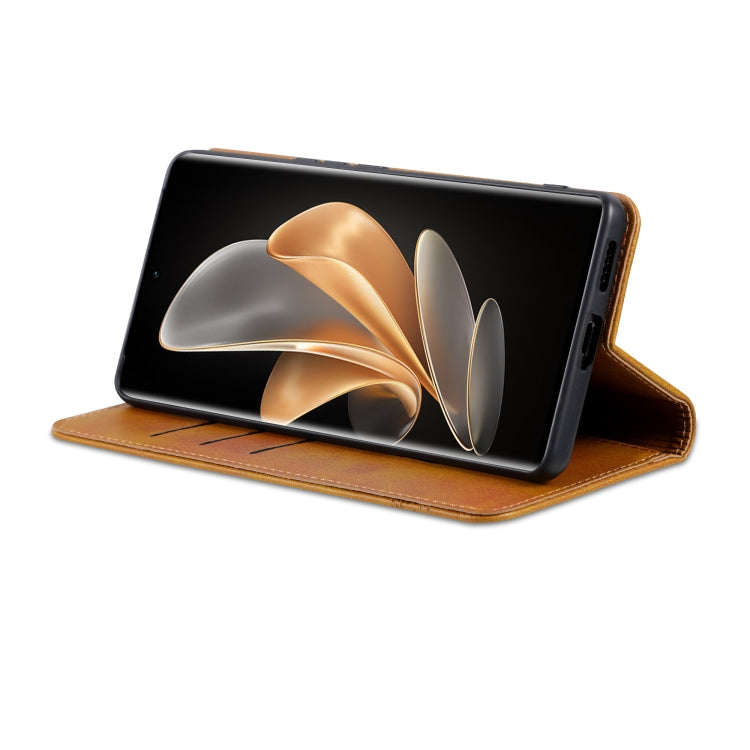 For Huawei Pura 70 Ultra AZNS Magnetic Calf Texture Flip Leather Phone Case(Light Brown) by AZNS