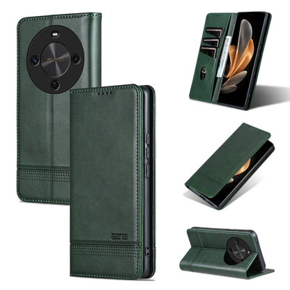 For Huawei Maimang 30 AZNS Magnetic Calf Texture Flip Leather Phone Case(Dark Green) by AZNS