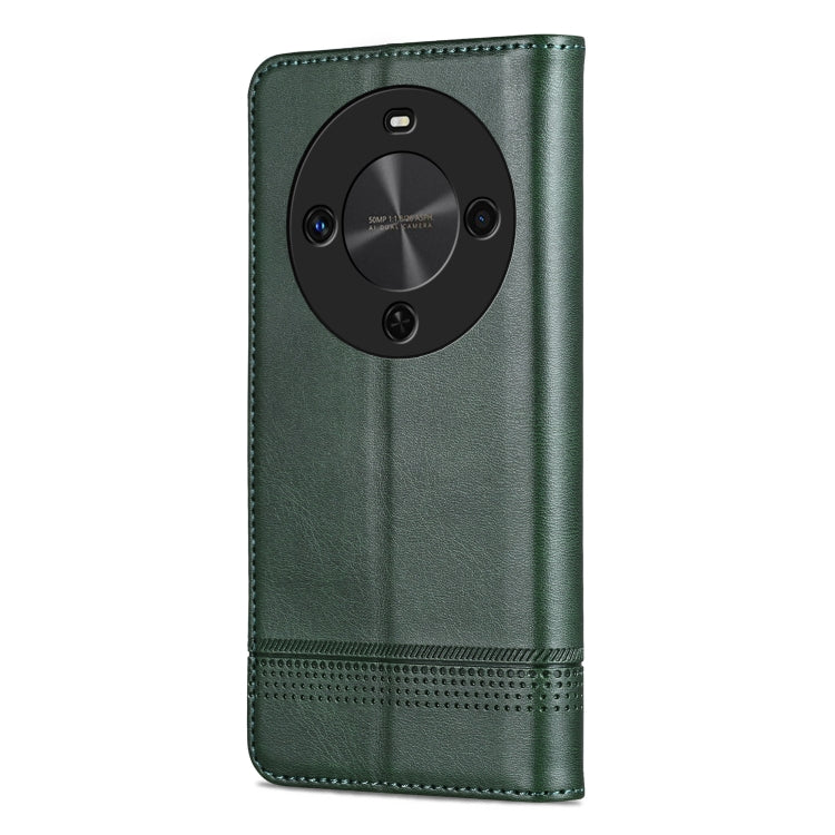 For Huawei Maimang 30 AZNS Magnetic Calf Texture Flip Leather Phone Case(Dark Green) by AZNS