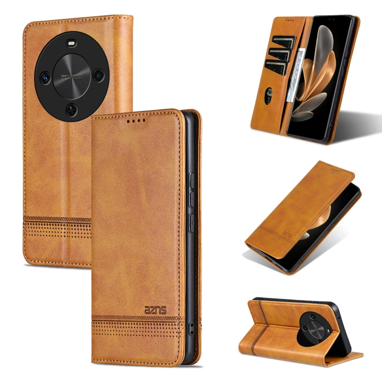 For Huawei Maimang 30 AZNS Magnetic Calf Texture Flip Leather Phone Case(Light Brown) by AZNS