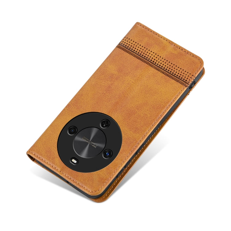 For Huawei Maimang 30 AZNS Magnetic Calf Texture Flip Leather Phone Case(Light Brown) by AZNS