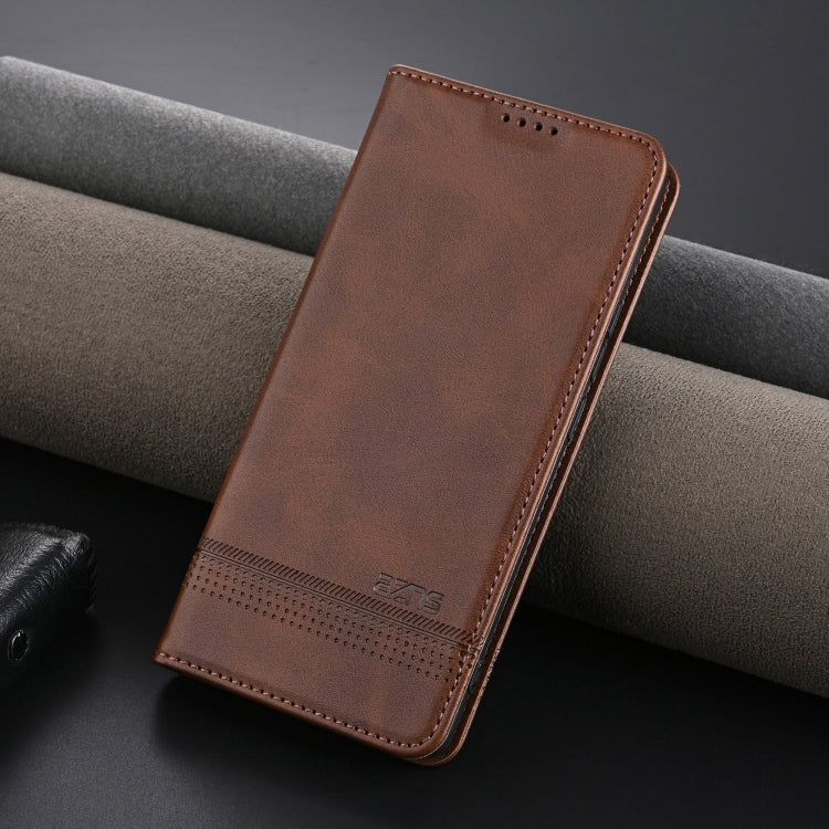For Huawei Maimang 30 AZNS Magnetic Calf Texture Flip Leather Phone Case(Dark Brown) by AZNS