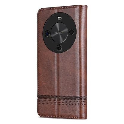 For Huawei Maimang 30 AZNS Magnetic Calf Texture Flip Leather Phone Case(Dark Brown) by AZNS