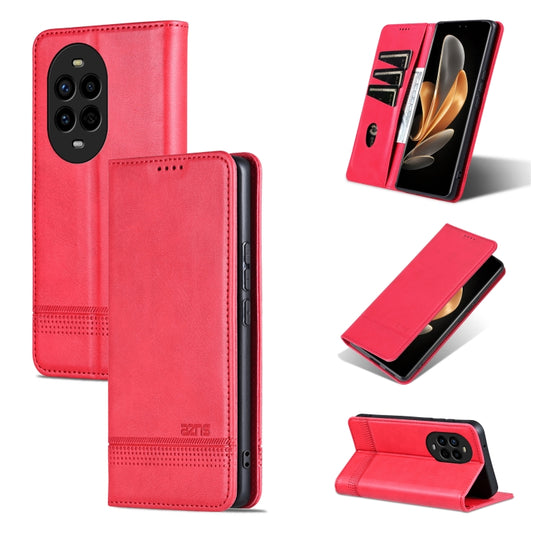 For Huawei nova 13 Pro AZNS Magnetic Calf Texture Flip Leather Phone Case(Red) by AZNS