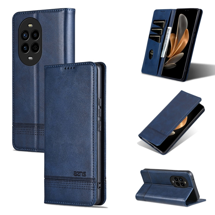 For Huawei nova 13 Pro AZNS Magnetic Calf Texture Flip Leather Phone Case(Dark Blue) by AZNS