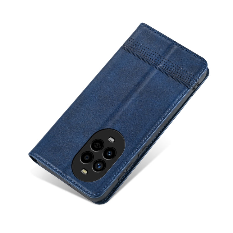 For Huawei nova 13 Pro AZNS Magnetic Calf Texture Flip Leather Phone Case(Dark Blue) by AZNS