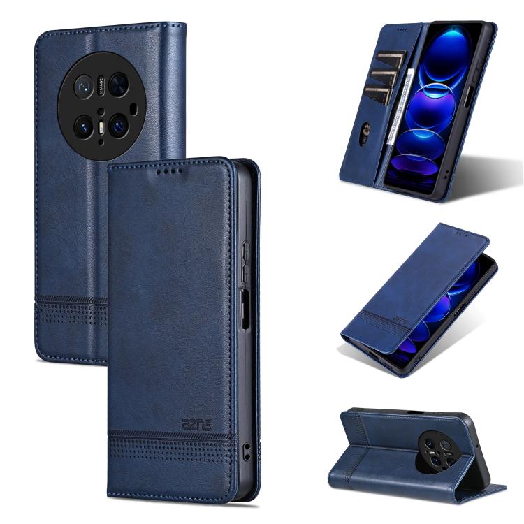 For Huawei Mate 70 Pro / 70 Pro+ AZNS Magnetic Calf Texture Flip Leather Phone Case(Dark Blue) by AZNS